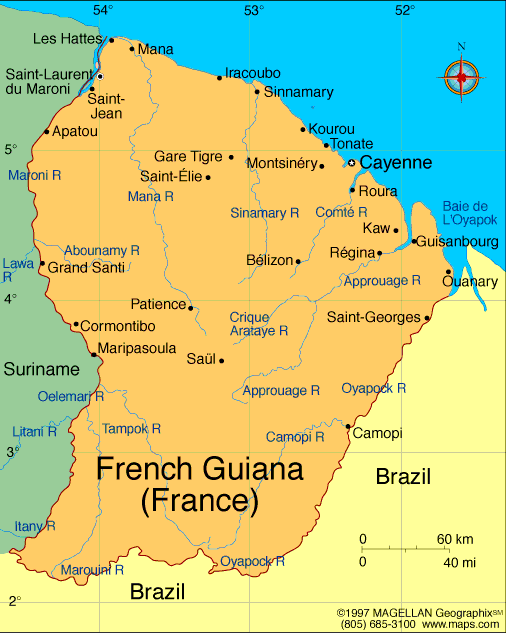 Kourou map